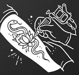 Referencia visual de la sesión de tatuaje